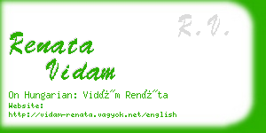 renata vidam business card
